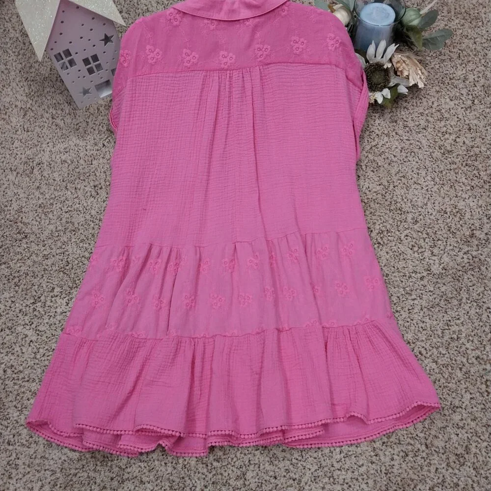 3508 Size XL Umgee Bubble Gum Pink Dress. NWT. - Picture 6 of 8